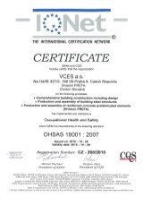 IQNet Certificate OHSAS 18001 : 2007
